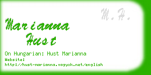marianna hust business card